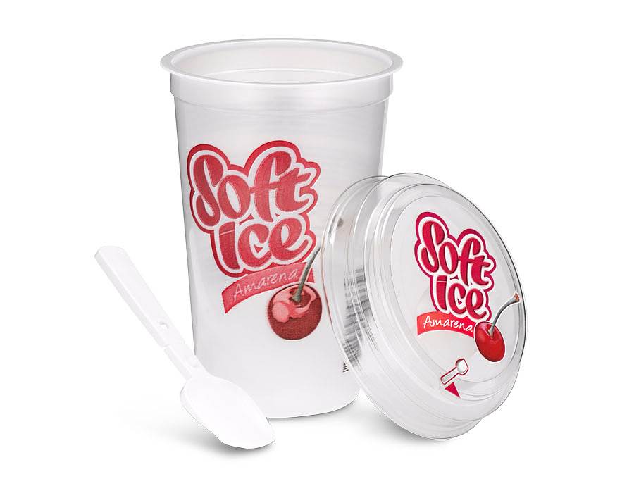 Food packaging Soft ice cream PS