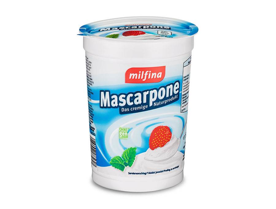 Lebensmittelverpackung Mascarpone PS